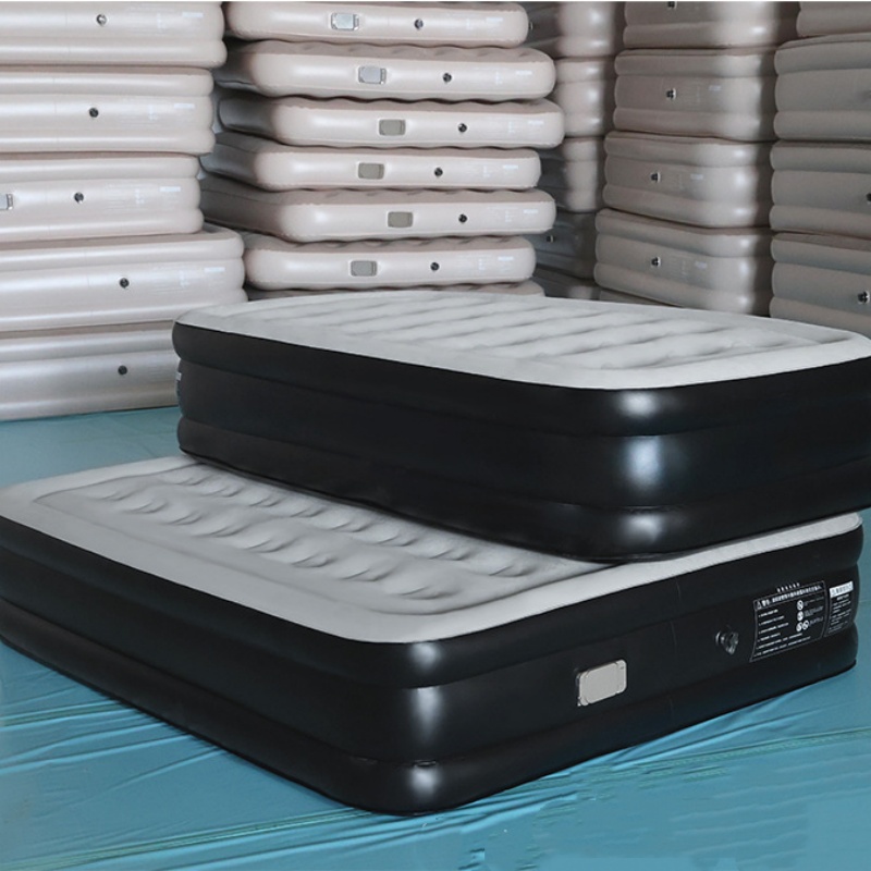 Thickened Outdoor 2-in-1 Inflatable Bed With Built-in Pump For Inflation And Deflation