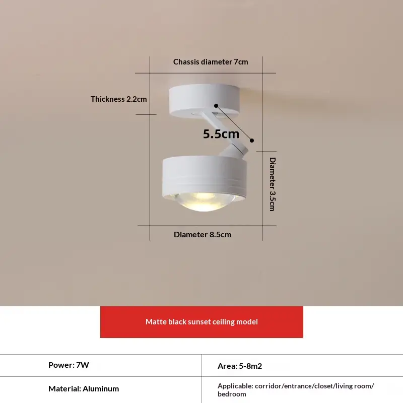 Entrance Wall-washing Surface-mounted Spotlights Sunset-red Commercial Corridor And Hallway Ambient Ceiling Lights