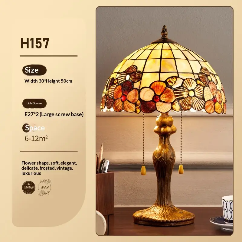 All-Copper Table Vintage Solid Copper European-Style Creative Cozy And Luxurious Study Lamp