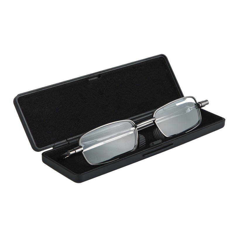 Ultra-thin Mens Metal Spring-leg Reading Glasses With Rotating Frames