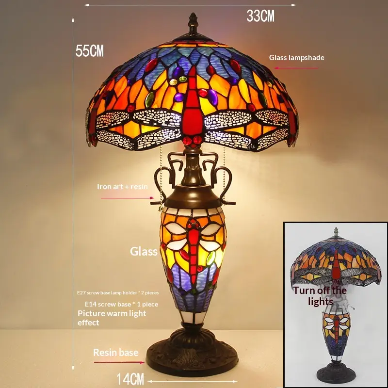 European And American-style Vintage Tiffany Dragonfly Letter Light