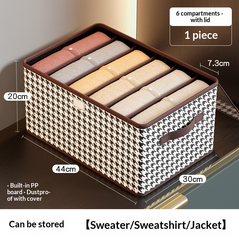 Foldable High-capacity Clothing Organizer With Compartments 6