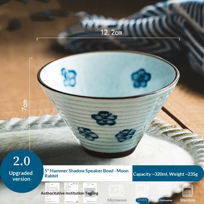 High-end Ceramic Dinnerware For Home Use Rice Bowls Tableware And Noodle Bowls With Underglaze Color