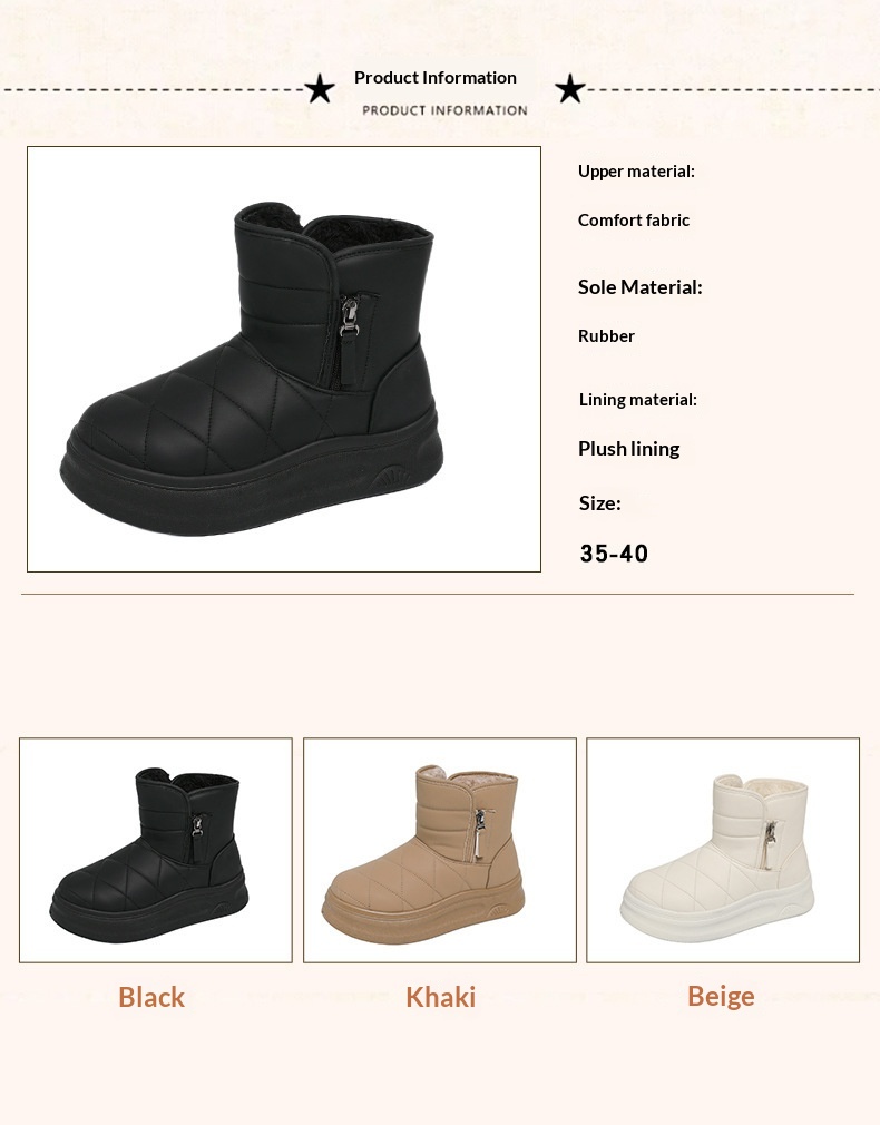 Women’s Warm Fleece-Lined Snow Boots