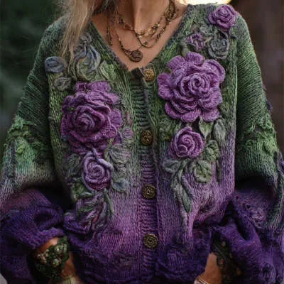 Printed Women's Round Neck Long Sleeve Vintage Bohemian Top - Sjwkswt239-Xxxl