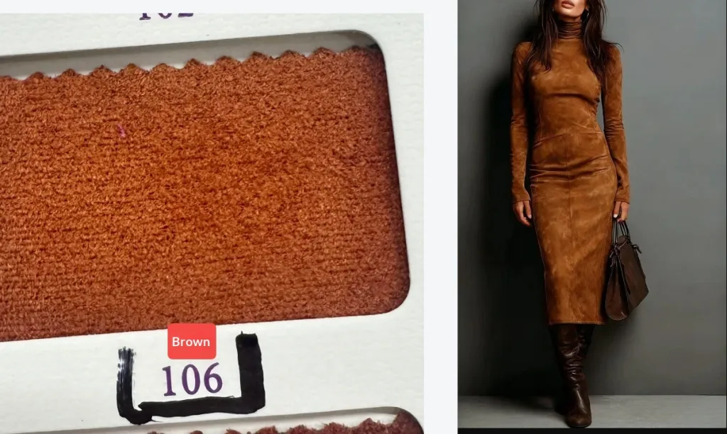 Womens Long-sleeve Base Dress - Brown