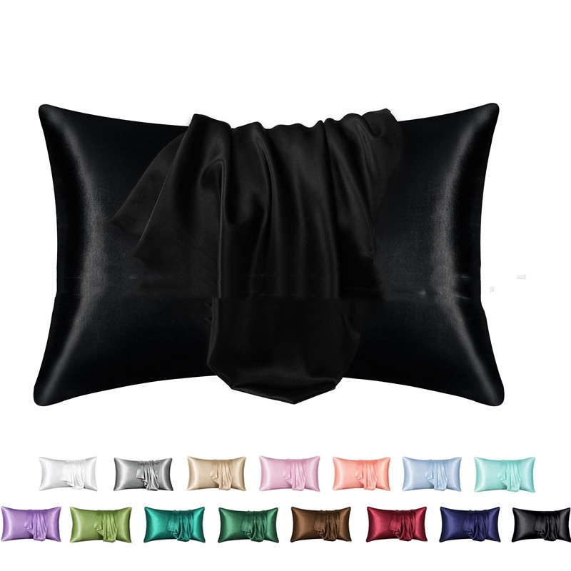 Solid-color Satin Rayon Pillowcase 3