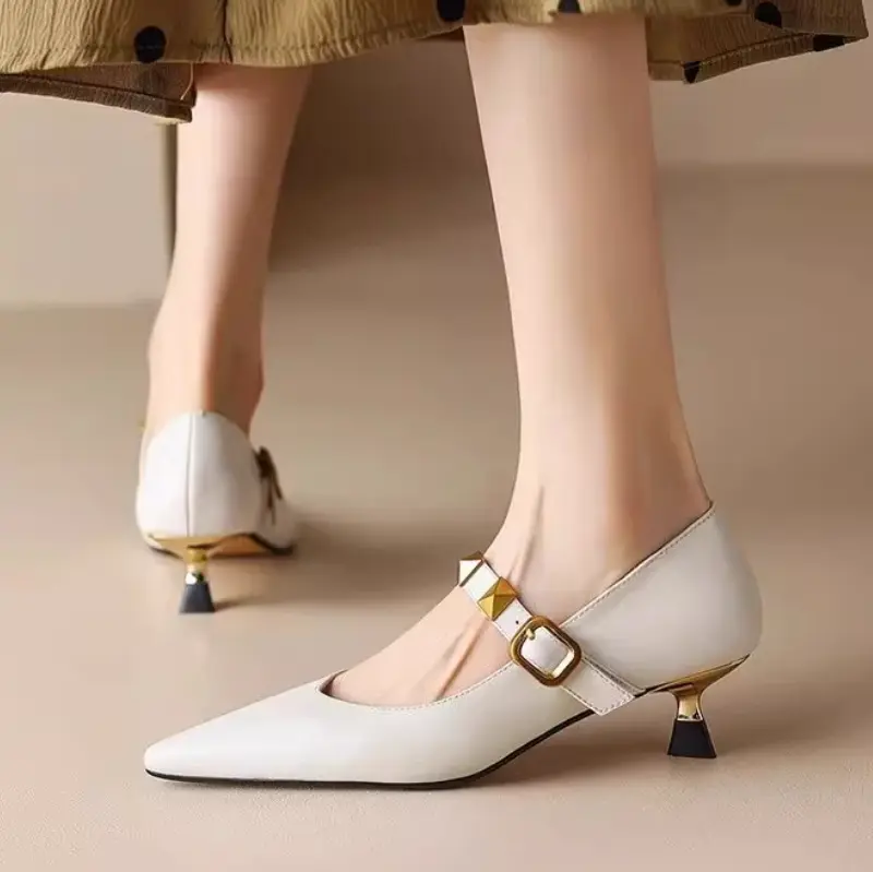 Pointed-toe Stiletto Heels With Studs