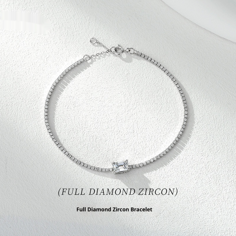 Diamond encrusted Bracelet Made Of S925 Sterling Silver  Fully Set With Zirconia