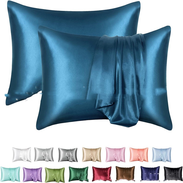 Solid-color Satin Rayon Pillowcase 14