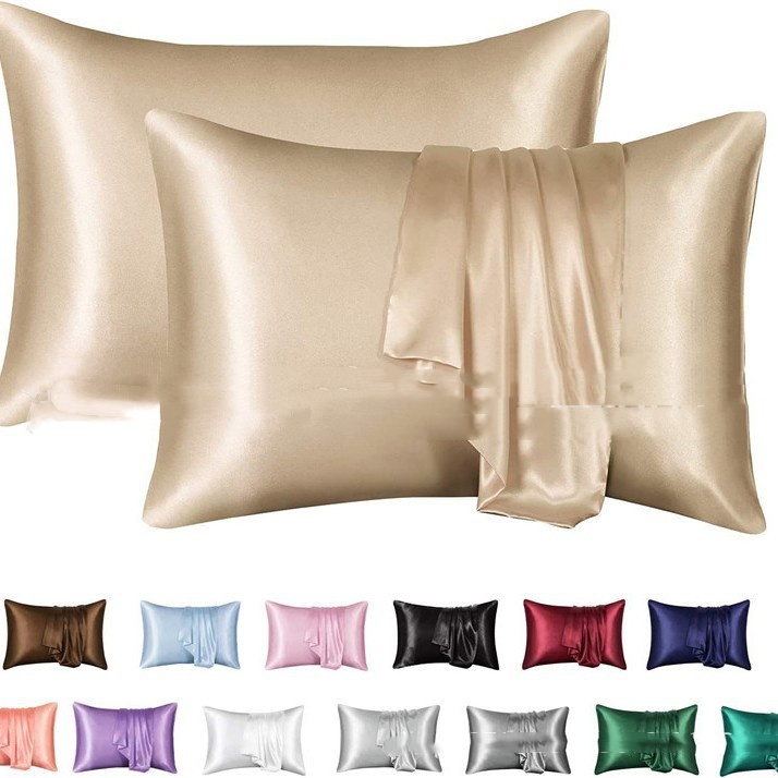 Solid-color Satin Rayon Pillowcase 6