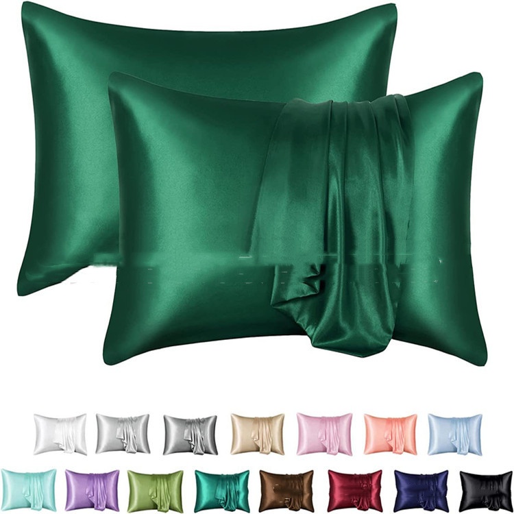 Solid-color Satin Rayon Pillowcase 5