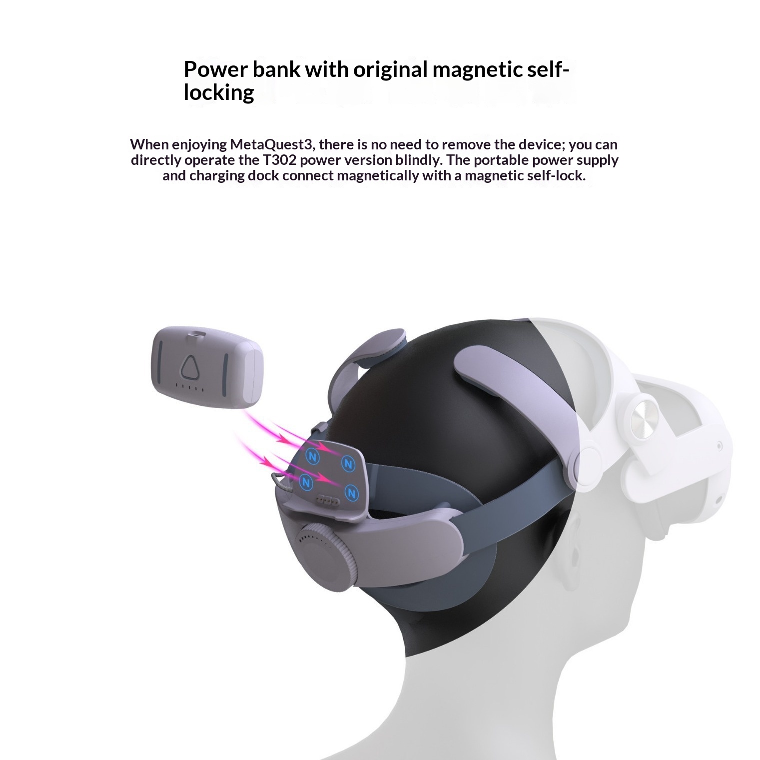Meta Quest 3 S Elite Headset Power-Enabled Head Strap Accessory