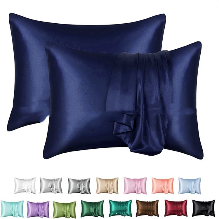 Solid-color Satin Rayon Pillowcase 7