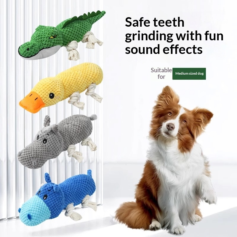 Chewing And Teeth-cleaning Plush Pet Toy With Sound