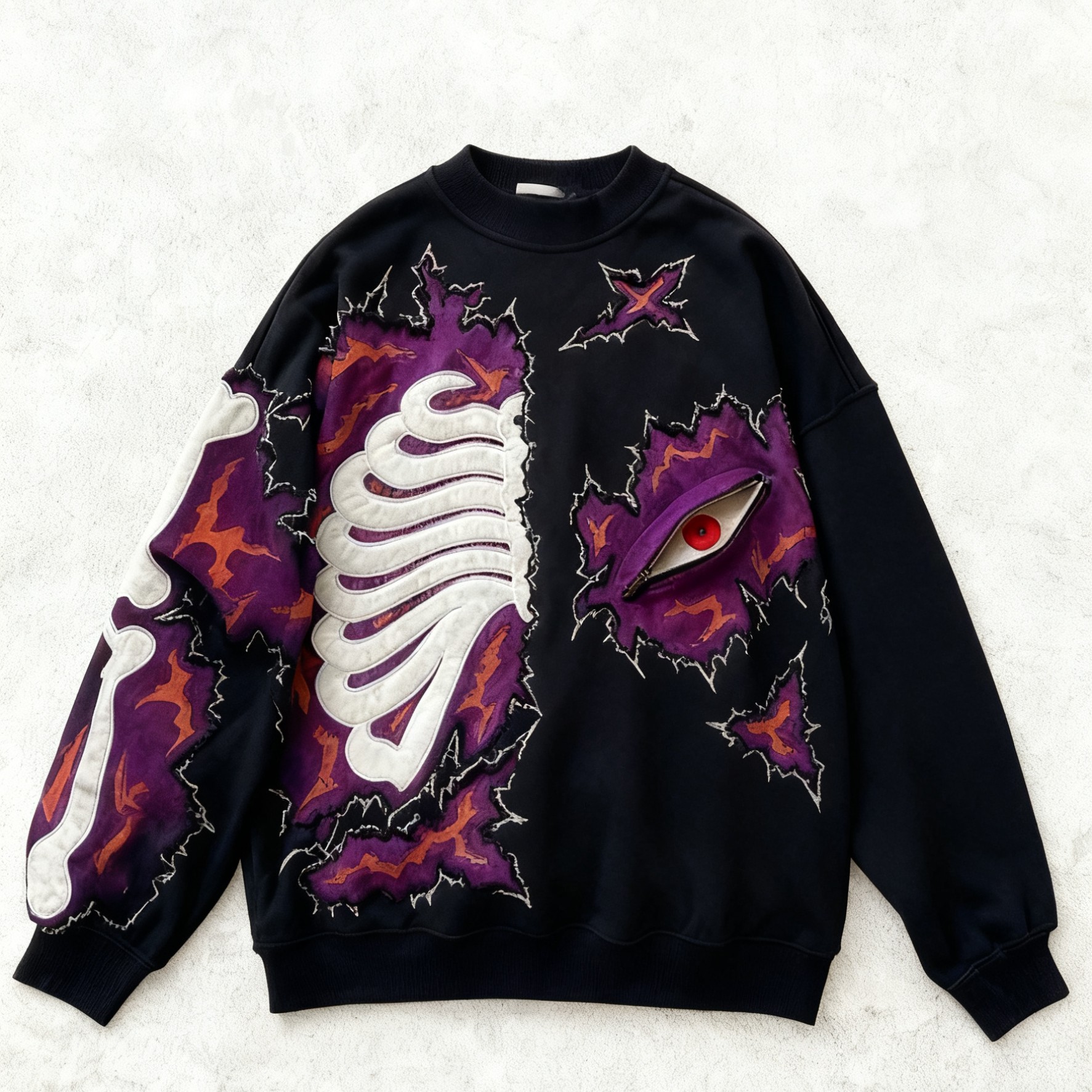 Women's Halloween Printed Crew Neck Sweatshirt