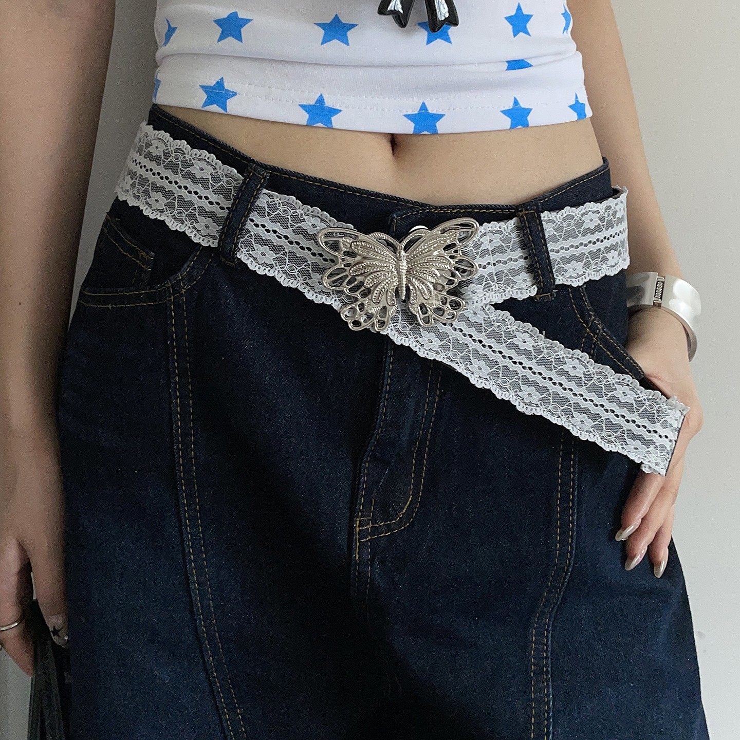 Versatile Designer-style Lace Belt For Women