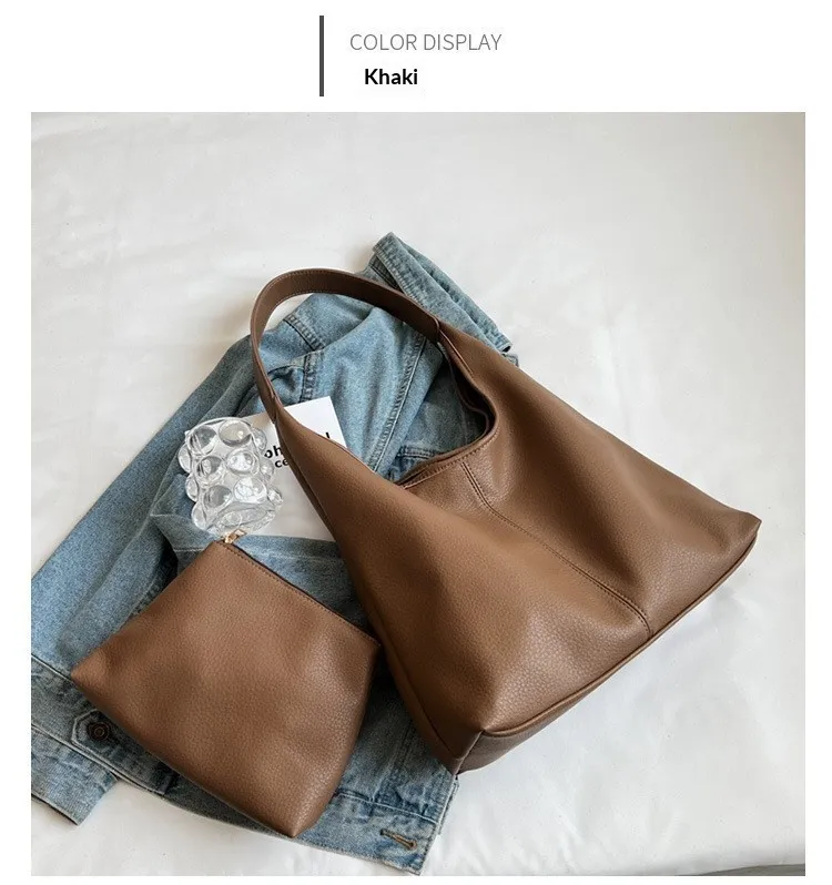 Sleek, Niche Tote Bag For Class Or Commutingversatile And Perfect As A Crossbody Or Shoulder Bag - Khaki