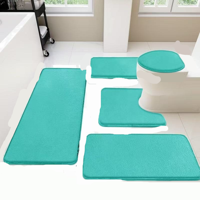 Bathroom Cashmere-like Non-slip Mat U-shaped Toilet Seat Cover