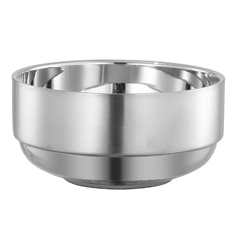 Commercial Korean-style Minimalist Stainless Steel Double-layer Bowl 5