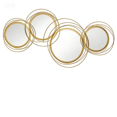 Ircle Mirror For Wall, Modern Metal Wall Art For Living Room, Bedroom And Dining Room, Gold 3