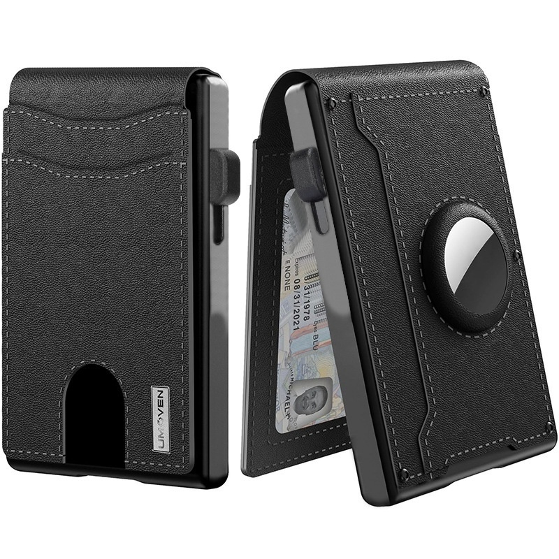 Mens Metal Card Case & Card Holder High-Capacity Anti-Skimming Wallet