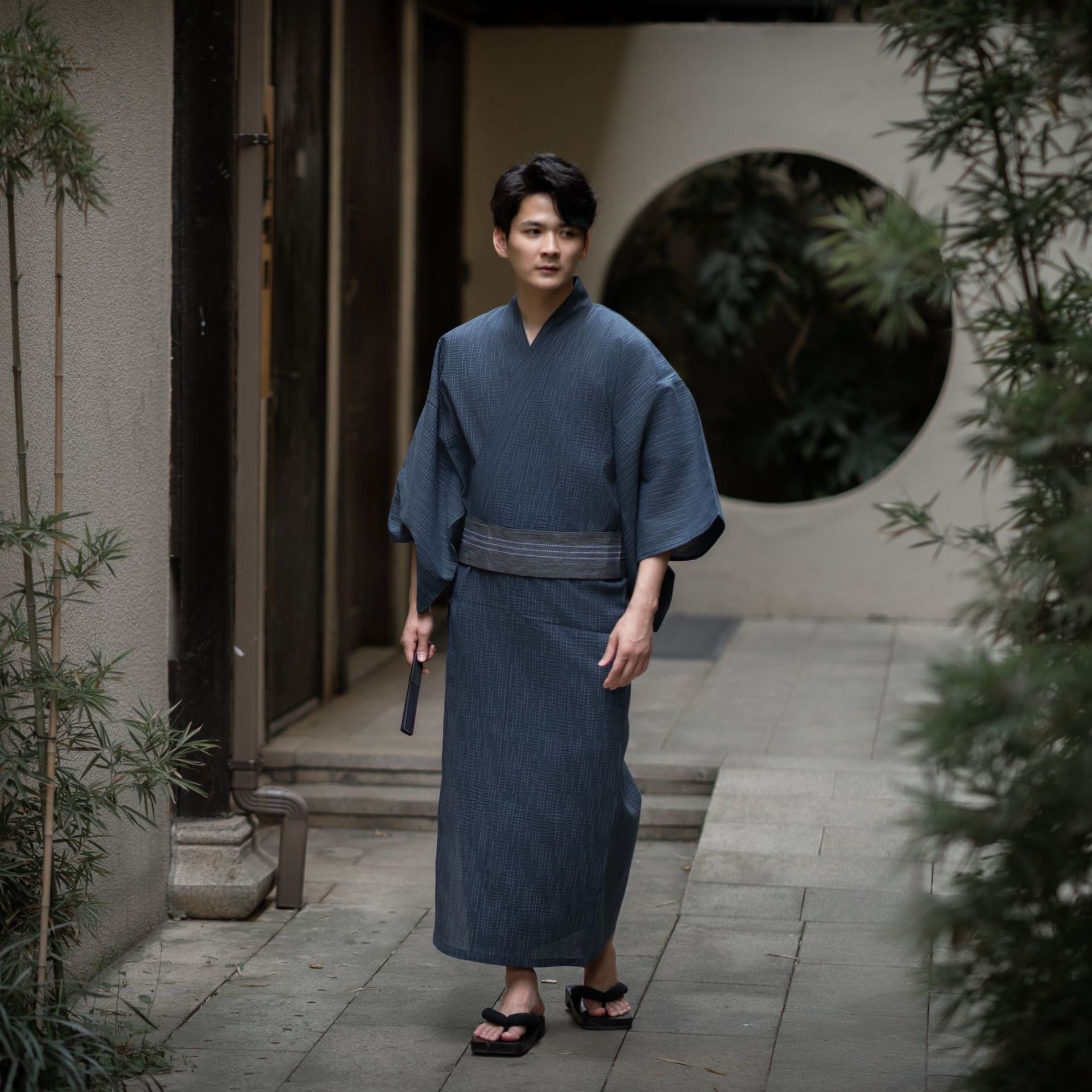 Yukata Home Leisure Set Traditional Bath Gown For Cool Breathable Wear At Home