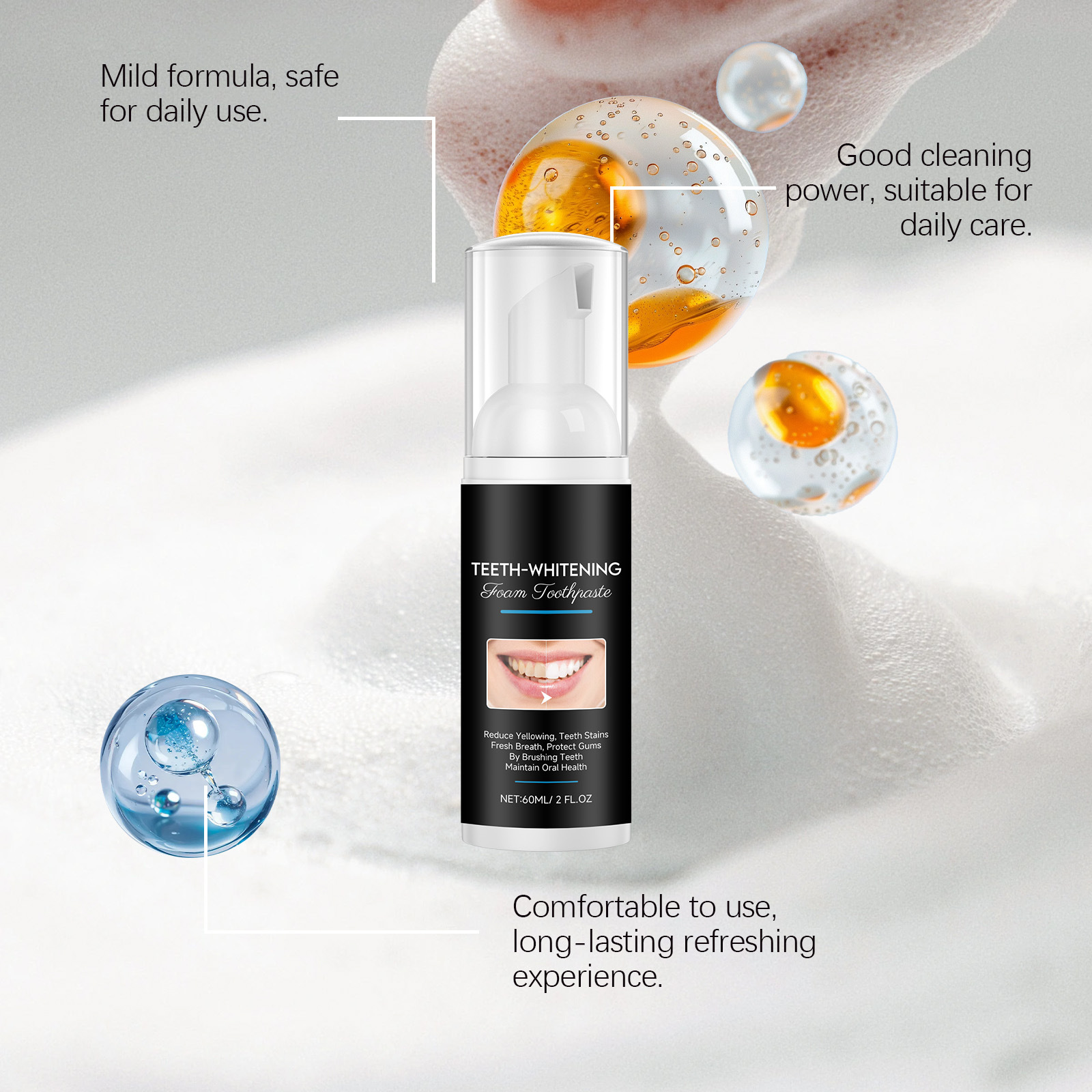 Stain-Removing Toothpaste Mousse