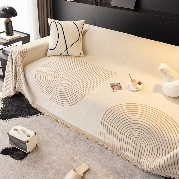 High-End Textured Summer Chenille Sofa Cover