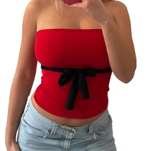 Womens Slimming Cropped Outerwear Base Top Red - Shop at LoveMi