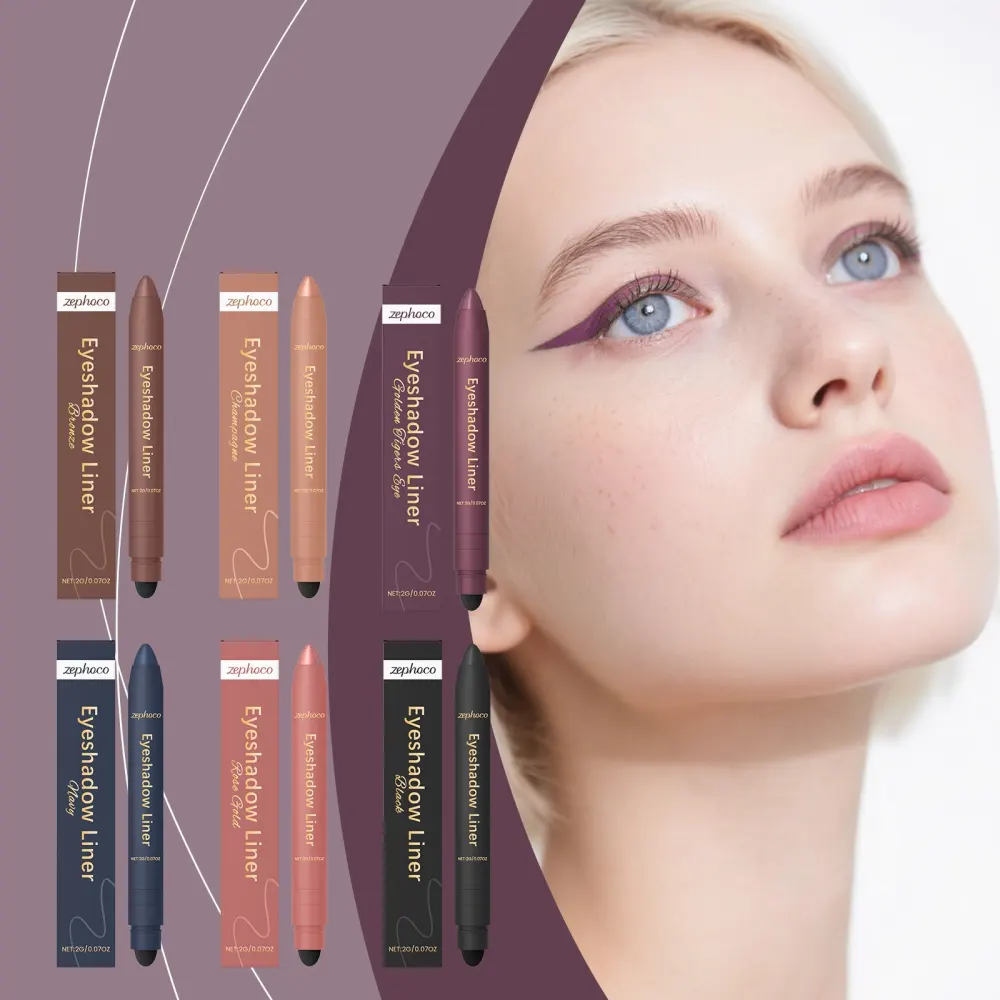 Water- and Sweat-proof Smudge-resistant Silky-smooth 2-in-1 Eyeliner