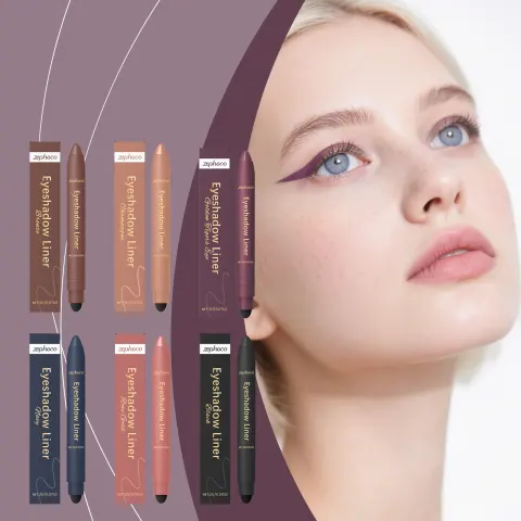 Water- and Sweat-proof Smudge-resistant Silky-smooth 2-in-1 Eyeliner