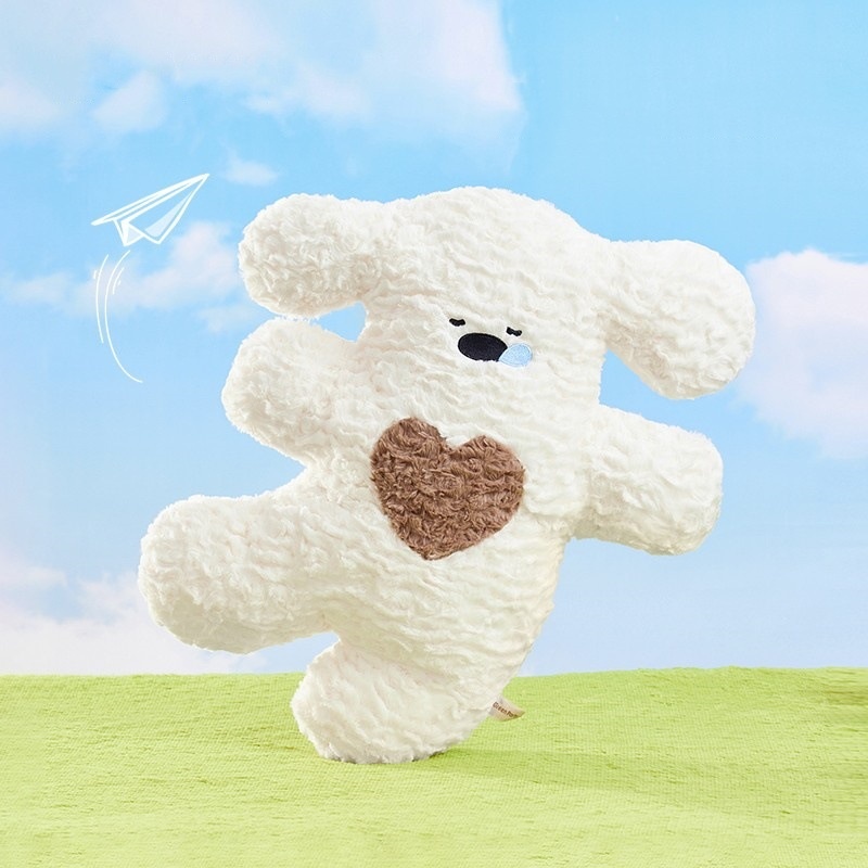 Cheerful Puppy Plush ToyChildrens Doll Hug PillowSleep Companion DollBaby Plush ToyLumbar Support Cushion