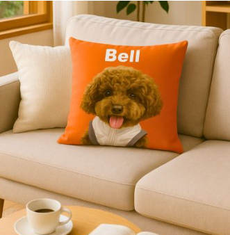 Sofa Headrest Cushion Short-pile Plush Printed Throw Pillow Cover