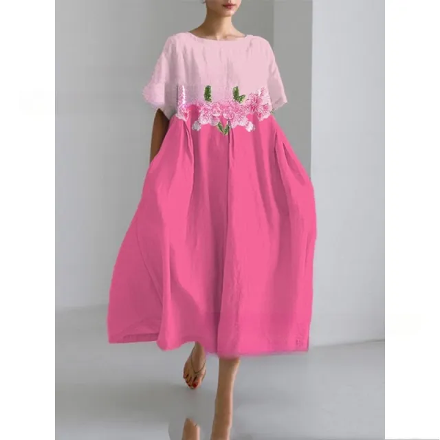 Springsummer Stylish Loose fitting Casual Short sleeve Dress Bj1410992838731 2Xl - Shop at LoveMi