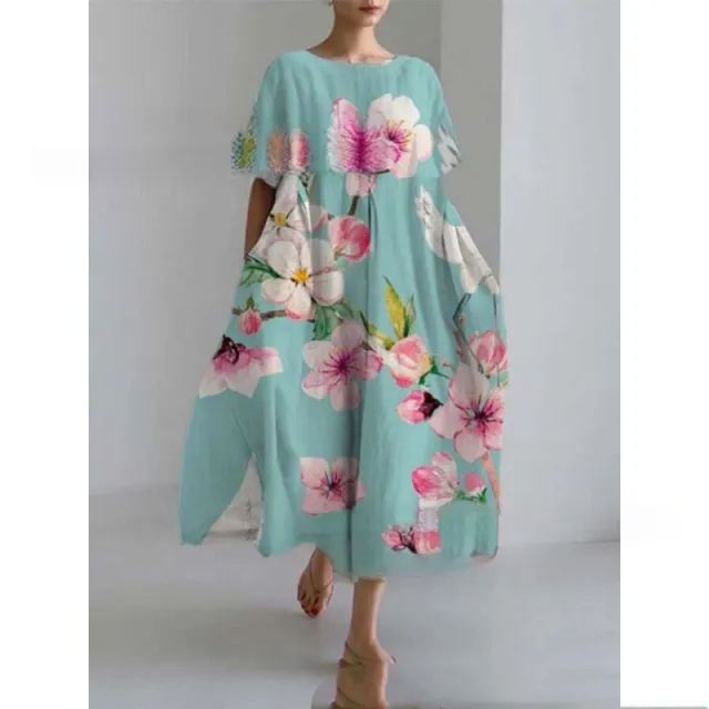 Springsummer Stylish Loose fitting Casual Short sleeve Dress Bj1410992838733 3Xl - Shop at LoveMi