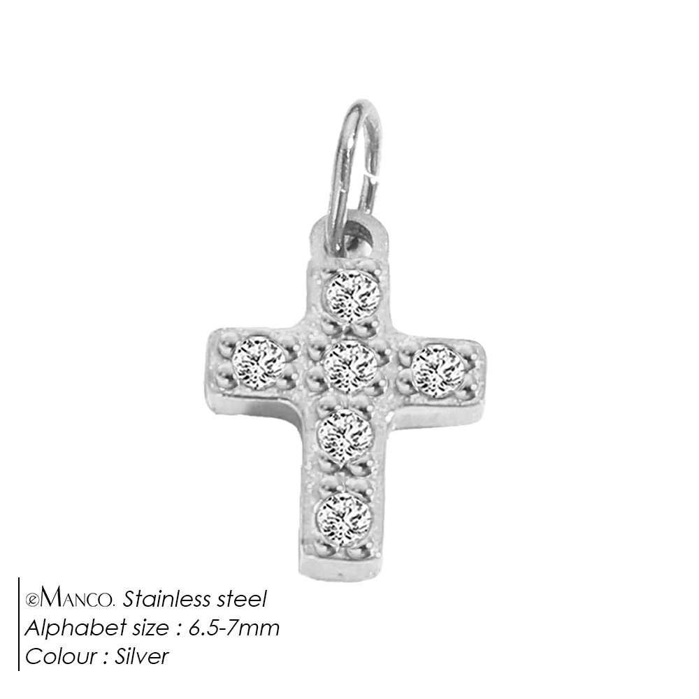 Diamond-encrusted Stainless Steel Jewelry Accessories Pendant