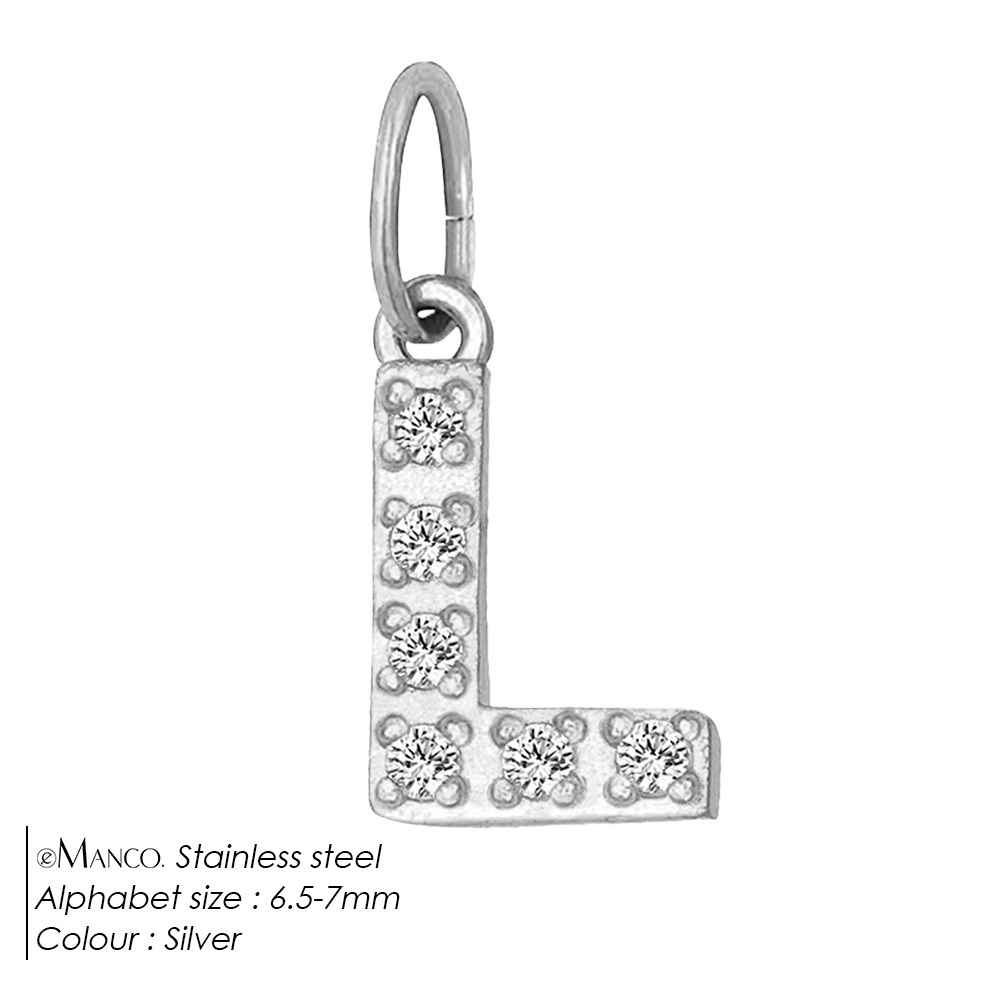 Diamond-encrusted Stainless Steel Jewelry Accessories Pendant