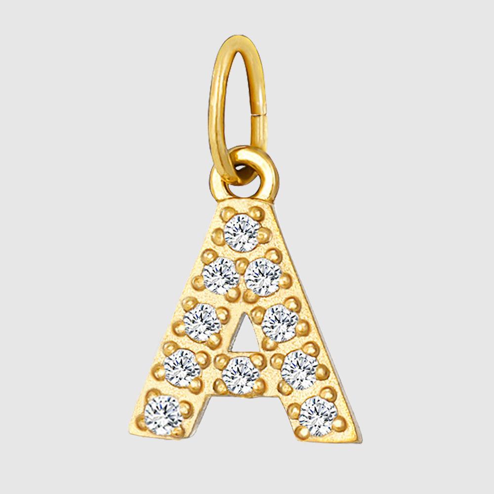 Diamond-encrusted Stainless Steel Jewelry Accessories Pendant