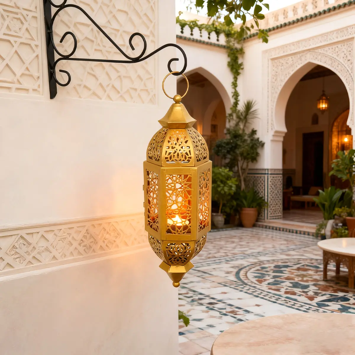 Moroccan Vintage Antique Candle Holder Hollowed Out