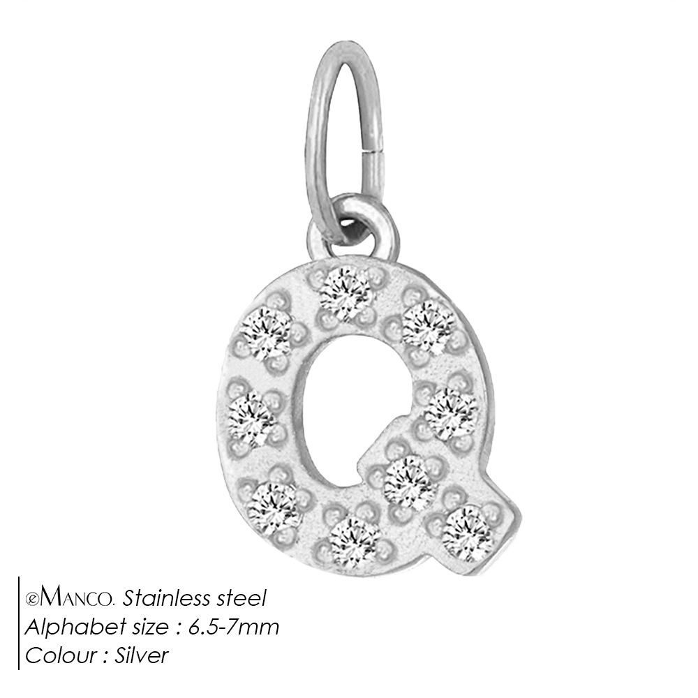 Diamond-encrusted Stainless Steel Jewelry Accessories Pendant