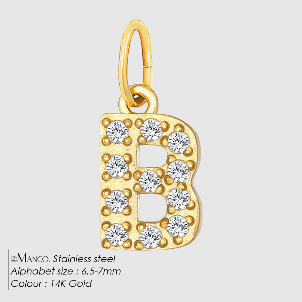 Diamond-encrusted Stainless Steel Jewelry Accessories Pendant
