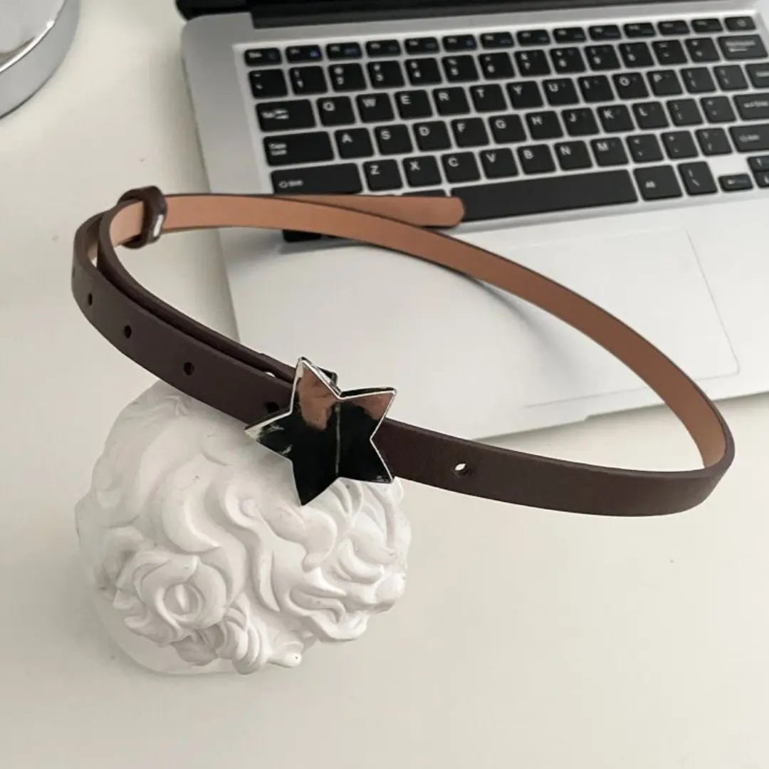 Womens Decorative Small Leather Fashionable Narrow Waist