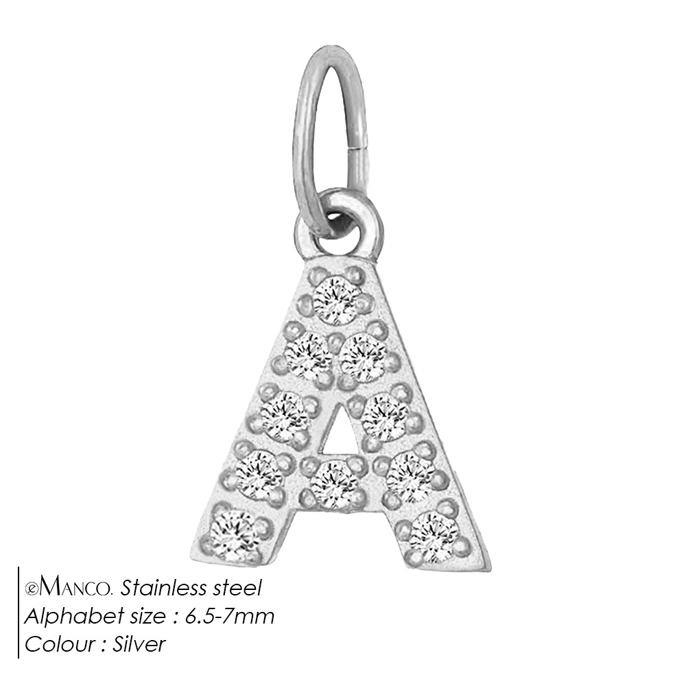 Diamond-encrusted Stainless Steel Jewelry Accessories Pendant