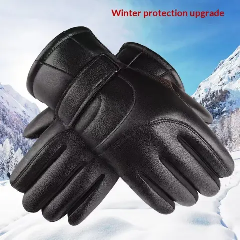 Mens Winter Cotton Gloves for Outdoor Sports and Cycling