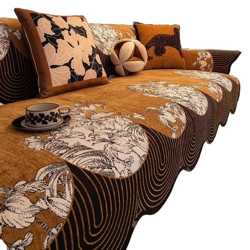 Light-luxury, High-end Chenille Sofa Cushionperfect For All Four Seasons