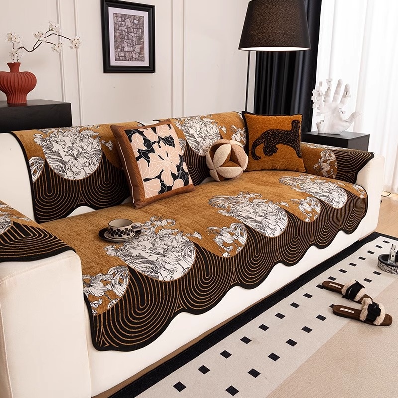 Light-luxury, High-end Chenille Sofa Cushionperfect For All Four Seasons