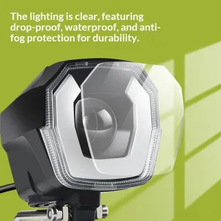 LED Foldable Electric Bike Headlight With Horn