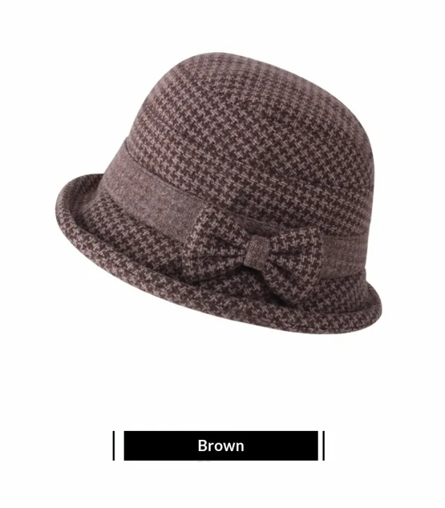 Warm Winter Gift Hat For Seniors Bucket Hat Style Brown - Shop at LoveMi