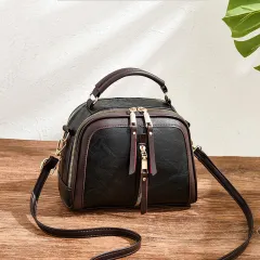 Womens Trendy And Fashionable Crossbody BagVintage Tote Or Shoulder Bag - Black - View 1